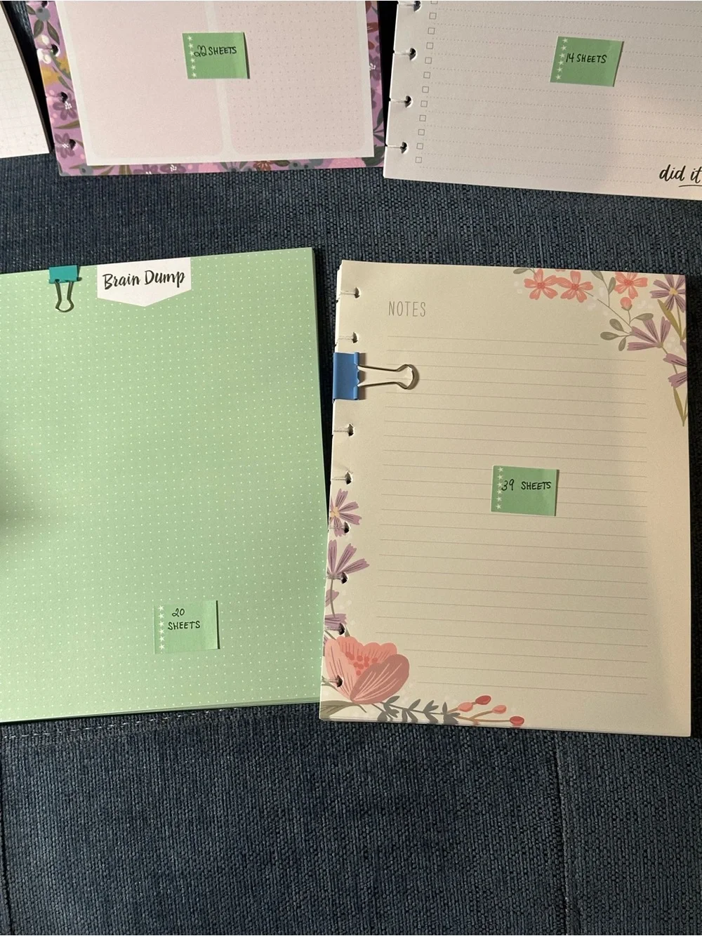 Happy Planner Classic Filler Paper Bundle 125 sheets